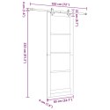 VidaXL Drzwi przesuwne biały i czarny 83 x 232 cm Lite drewno sosnowe