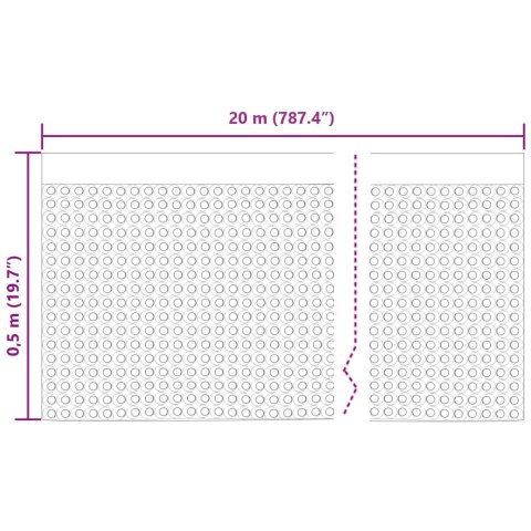 FOLIA KUBEŁKOWA FUNDAMENTOWA MATA DRENAŻOWA HDPE 0,5X20M 2SZT IZOLACJA CZARNA