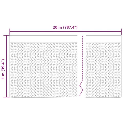 FOLIA KUBEŁKOWA FUNDAMENTOWA MATA DRENAŻOWA HDPE 1X20M IZOLACJA CZARNA 100CM