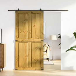 VidaXL Drzwi do stodoły Corona Miodowy Brąz 100 x 210 cm