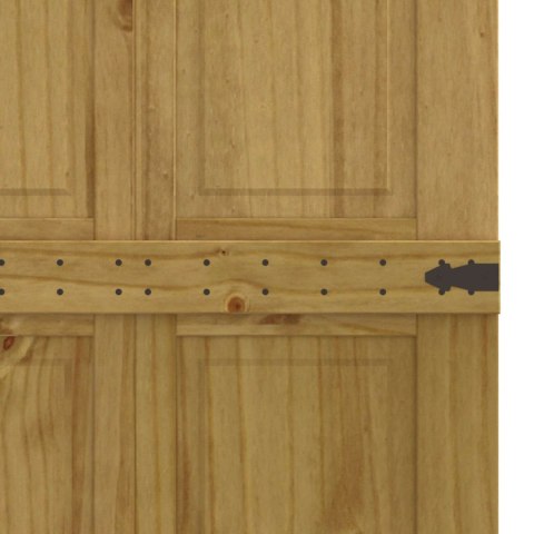 VidaXL Drzwi do stodoły Corona Miodowy Brąz 80 x 210 cm