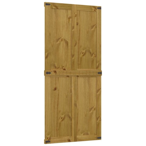 VidaXL Drzwi do stodoły Corona Miodowy Brąz 90 x 210 cm