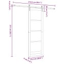 VidaXL Drzwi przesuwne ORKDAL naturalny 73,5 x 211 cm