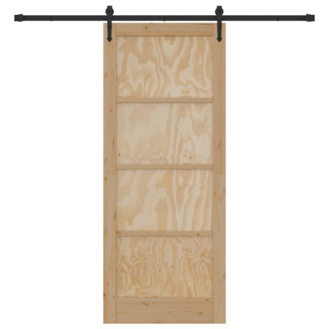 VidaXL Drzwi przesuwne ORKDAL naturalny 86 x 211 cm