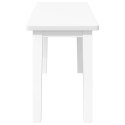 VidaXL Ławka 90 cm Biała lite drewno guma