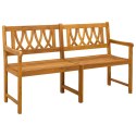 VidaXL Ławka ogrodowa naturalny 150 x 55,5 x 90 cm Lite Drewno Akacji