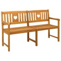 VidaXL Ławka ogrodowa naturalny 150 x 55,5 x 90 cm Lite Drewno Akacji