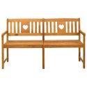 VidaXL Ławka ogrodowa naturalny 150 x 55,5 x 90 cm Lite Drewno Akacji