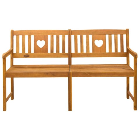 VidaXL Ławka ogrodowa naturalny 150 x 55,5 x 90 cm Lite Drewno Akacji