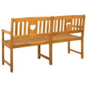 VidaXL Ławka ogrodowa naturalny 150 x 55,5 x 90 cm Lite Drewno Akacji