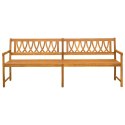 VidaXL Ławka ogrodowa naturalny 220 x 55,5 x 90 cm Lite Drewno Akacji
