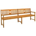 VidaXL Ławka ogrodowa naturalny 220 x 55,5 x 90 cm Lite Drewno Akacji