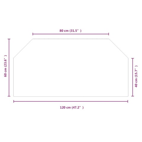 VidaXL Szklana płyta kominkowa przezroczysty 120 x 60 cm Szkło