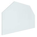 VidaXL Szklana płyta kominkowa przezroczysty 80 x 50 cm Szkło