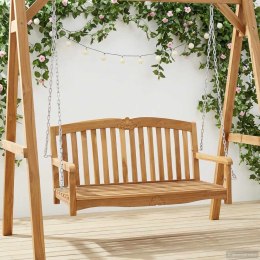 VidaXL Huśtawka naturalny 114 x 60 x 60,5 cm Lite drewno teakowe