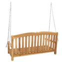 VidaXL Huśtawka naturalny 114 x 60 x 60,5 cm Lite drewno teakowe
