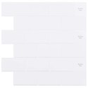 VidaXL Kafelka subway 10 pcs Biały 30 x 30 cm Poliuretan i PET