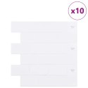 VidaXL Kafelka subway 10 pcs Biały 30 x 30 cm Poliuretan i PET