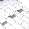 VidaXL Kafelka subway 10 pcs Biały szary 30 x 30 cm Poliuretan i PET