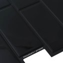 VidaXL Kafelka subway 10 pcs Czarny 29 x 21 cm Poliuretan i PET