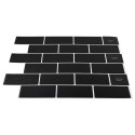 VidaXL Kafelka subway 10 pcs Czarny 30 x 30 cm Poliuretan i PET
