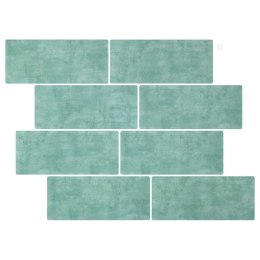 VidaXL Kafelka subway 10 pcs Szary zielony 29 x 21 cm Poliuretan i PET