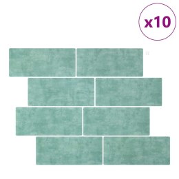 VidaXL Kafelka subway 10 pcs Szary zielony 29 x 21 cm Poliuretan i PET