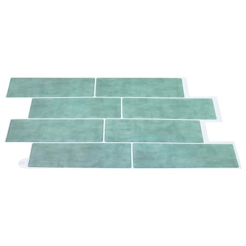 VidaXL Kafelka subway 10 pcs Szary zielony 29 x 21 cm Poliuretan i PET