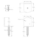 VidaXL Kotwa ziemna 10 pcs srebrny Ø10 x 60 cm Galwanizowany metal