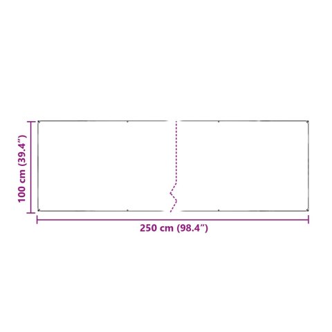 VidaXL Plandeka 350 gsm przezroczysty 2,5 x 1 m PVC