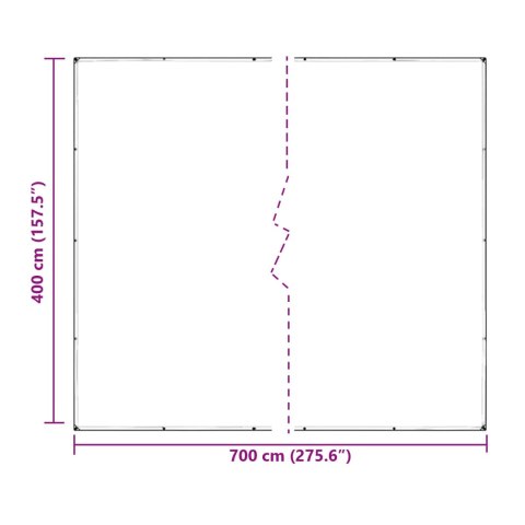 VidaXL Plandeka 350 gsm przezroczysty 7 x 4 m PVC