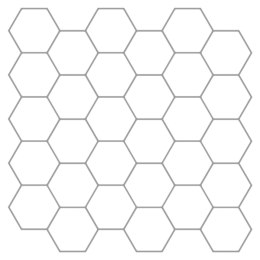 VidaXL Płytka heksagonalna 10 pcs Biały szary 30 x 30 cm