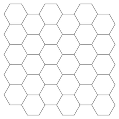 VidaXL Płytka heksagonalna 10 pcs Biały szary 30 x 30 cm