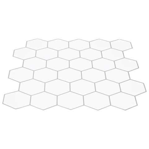 VidaXL Płytka heksagonalna 10 pcs Biały szary 30 x 30 cm