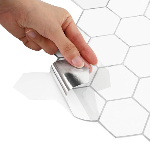 VidaXL Płytka heksagonalna 10 pcs Biały szary 30 x 30 cm