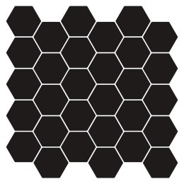 VidaXL Płytka heksagonalna 10 pcs Czarny 30 x 30 cm Poliuretan i PET