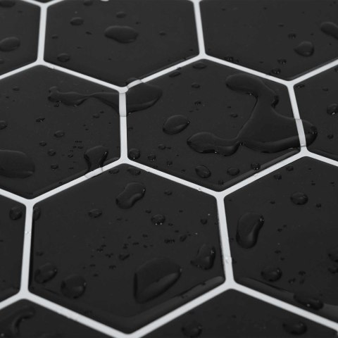 VidaXL Płytka heksagonalna 10 pcs Czarny 30 x 30 cm Poliuretan i PET