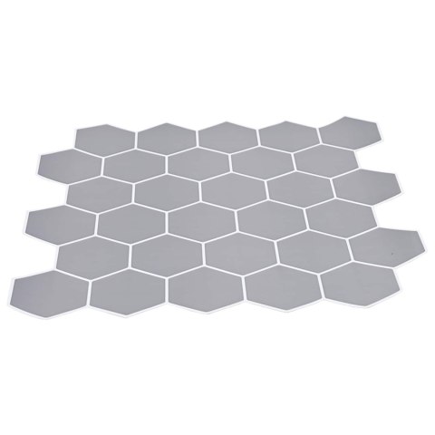 VidaXL Płytka heksagonalna 10 pcs Szary 30 x 30 cm Poliuretan i PET
