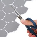 VidaXL Płytka heksagonalna 10 pcs Szary 30 x 30 cm Poliuretan i PET