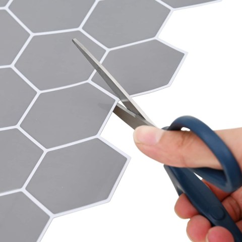 VidaXL Płytka heksagonalna 10 pcs Szary 30 x 30 cm Poliuretan i PET