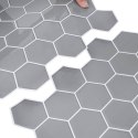 VidaXL Płytka heksagonalna 10 pcs Szary 30 x 30 cm Poliuretan i PET