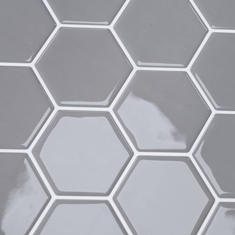 VidaXL Płytka heksagonalna 10 pcs Szary 30 x 30 cm Poliuretan i PET