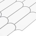 VidaXL Płytka z Piór 10 pcs Biały szary 30 x 30 cm Poliuretan i PET