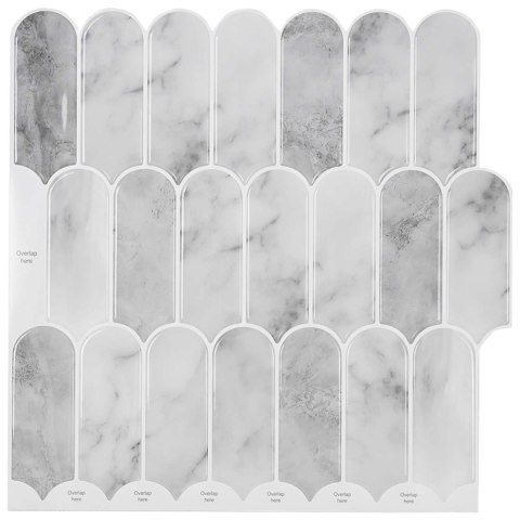 VidaXL Płytka z Piór 10 pcs Marmur szary 30 x 30 cm Poliuretan i PET