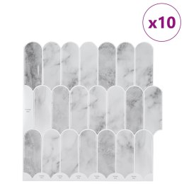 VidaXL Płytka z Piór 10 pcs Marmur szary 30 x 30 cm Poliuretan i PET