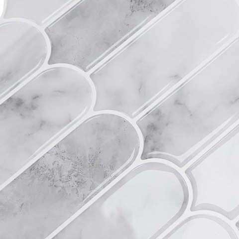 VidaXL Płytka z Piór 10 pcs Marmur szary 30 x 30 cm Poliuretan i PET