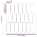 VidaXL Płytka z Piór 10 pcs Marmur szary 30 x 30 cm Poliuretan i PET