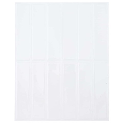 VidaXL Płytki prostokątne 10 pcs Biały 29 x 23 x 0,08 cm