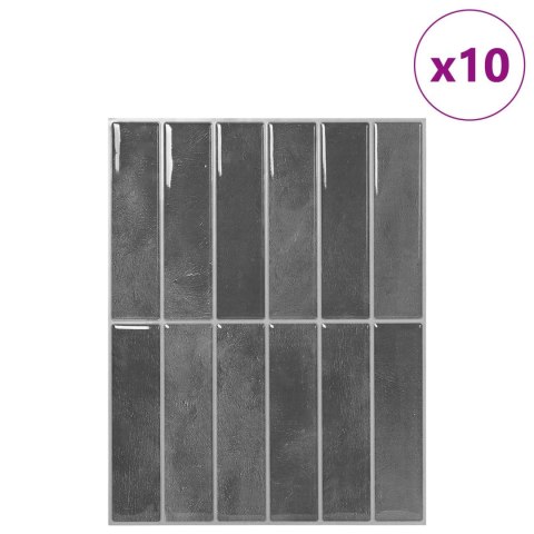 VidaXL Płytki prostokątne 10 pcs Szary 29 x 23 x 0,08 cm