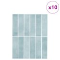 VidaXL Płytki prostokątne 10 pcs Szary zielony 29 x 23 x 0,08 cm